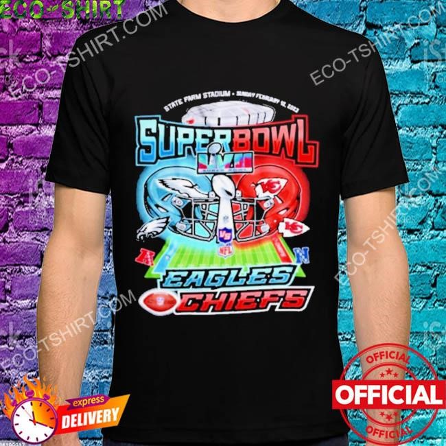 Superbowl 57 lvii philadelphia eagles vs. Kansas city Chiefs 2023 shirt