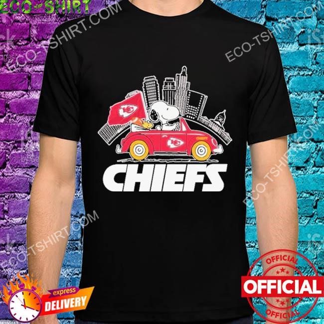 Snoopy Woodstock Driving Car Kansas City Chiefs Shirt - High