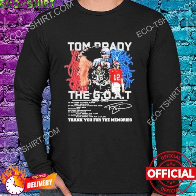 Official 12 Tom Brady GOAT Signature 2023 Shirt, hoodie, sweater, long  sleeve and tank top