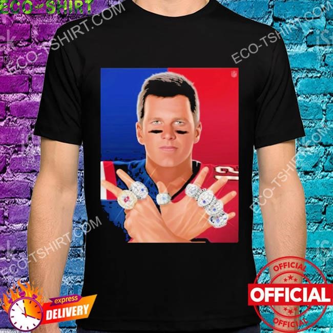 Tom brady tampa bay buccaneers and new england Patriots 7 rings 2023 shirt